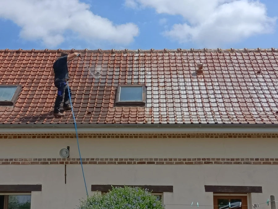 Démoussage toiture professionnel Essonne